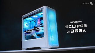 Phanteks Eclipse G360A Mid Tower Airflow PC case - Matte White