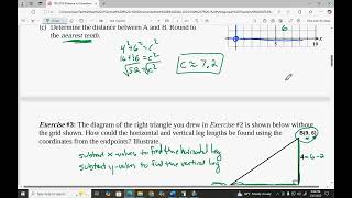 Math 8 distance on coordinate plane using pythagorean theorem