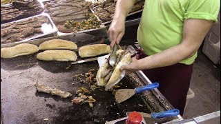 Italian Sandwiches from Palermo, Sicily. Lots of Sausages. Street Food from Italy