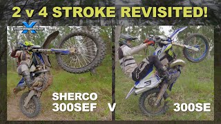 2 stroke v 4 stroke debate revisited! Sherco 300SE v 300SEF Cross Training Enduro