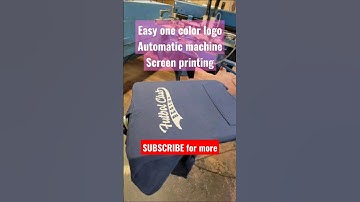 easy one color logo automatic machine screen printing #shorts #youtubeshorts #screenprinting