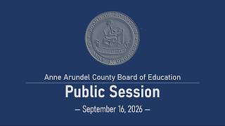 BOE Public Session 9-16-2026