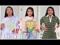 GET DRESSED WITH ME! H&M TRY ON HAUL & STYLING | AALIYAHJAY
