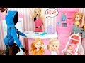 Barbie Doll Bank Playset - Playing with Elsa & Anna Toddlers