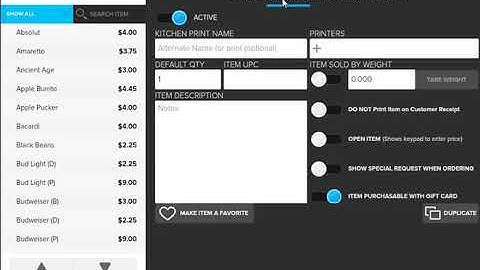 Harbortouch Bar & Restaurant: How to add a Menu Item