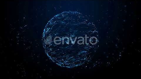 Blue Particle Energy Sphere | Motion Graphics - Envato elements
