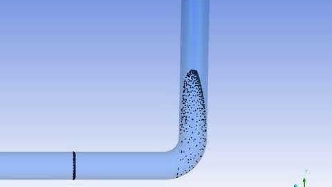 Numerical simulation of a developed turbulent flow in the bend. ANSYS Fluent