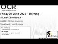 OCR A Chemistry Paper 3 2024 Walkthrough | Question-by-Question Explained