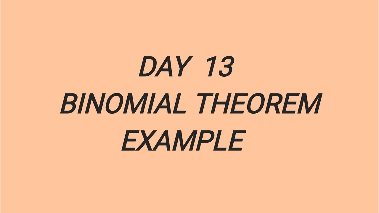 DAY 13 EXAMPLE - YouTube
