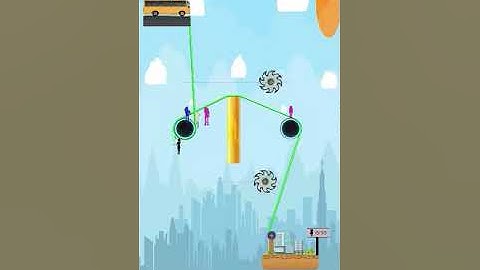 Stickman Rope Zipline Rescue   Puzzle Rope Game