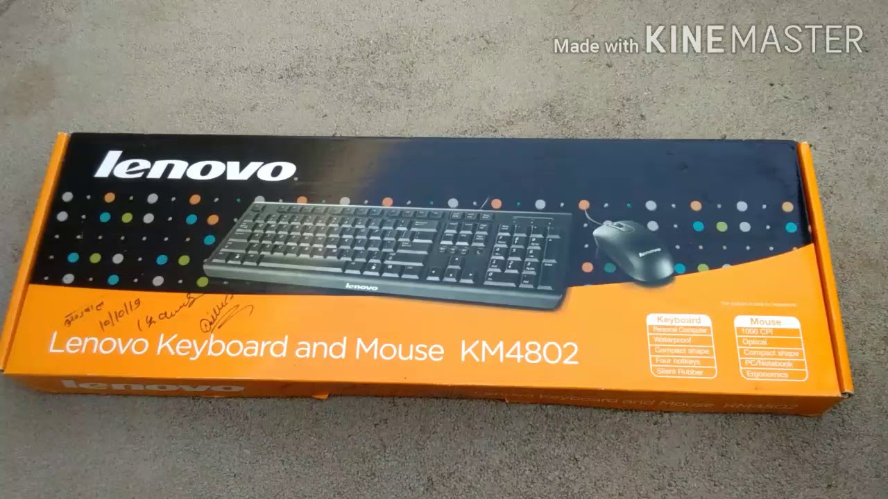 Unboxing lenovo keyboard and mouse km4802 cembo YouTube