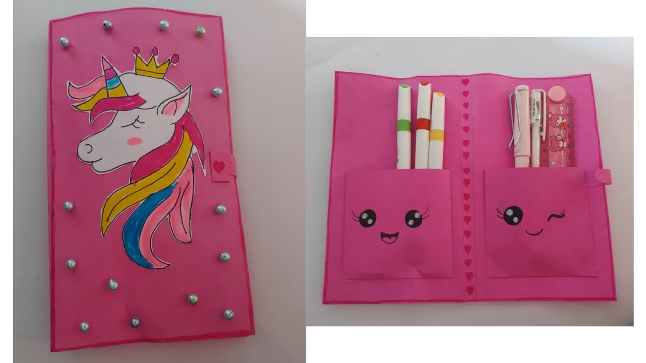 How To Make Beautiful Things With Paper / Easy Paper Pencil Pouch ...