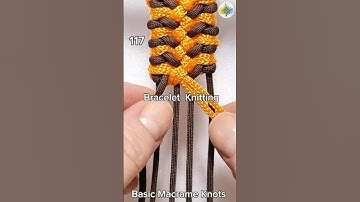 #117 Bracelet Knitting Tutorial, Macrame #shorts #macrametutorial #tricks #craftideas