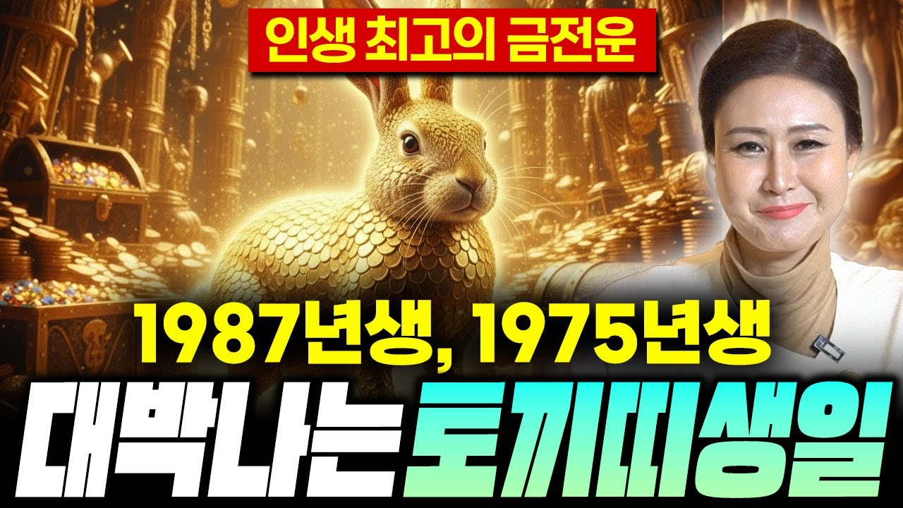 2026년 병오년 1987년생, 1975년생 토끼띠운세! 인생 최고의 금전운이 나타났다! 2026년 병오년 1987년생, 1975년생 토끼띠운세