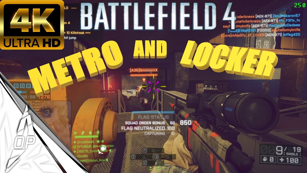 BF4 SNIPING ON LOCKER AND METRO IN 2024 EP.6 _ BATTLEFIELD 4 PC GAMEPLAY [4K 60FPS][NO COMMENTARY]