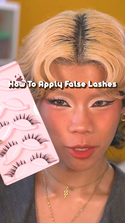 how to apply false lashes on monolids or asian eyes #makeuptips #makeuptutorial #makeup