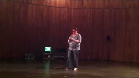 Karen Lauke tweaking The Ghost of Someone Not Yet Drowned at V&A