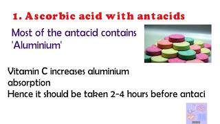 Drug interactions of Vitamin C