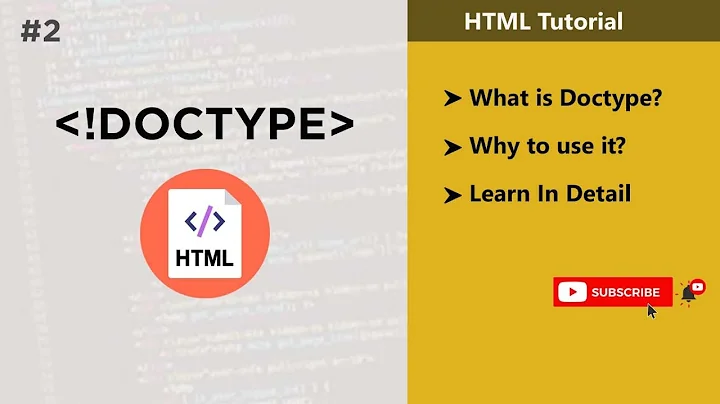 HTML DOCTYPE | What is Doctype in html | HTML Tutorial | html doctype declaration