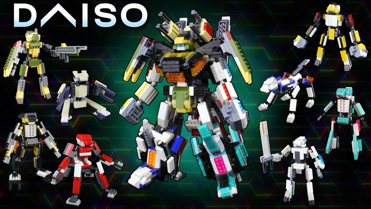 【100均】ダイソープチブロック ロボットビルダーズ 全８種 合体させてみた DAISO PETIT BLOCK ROBOT BUILDER’S