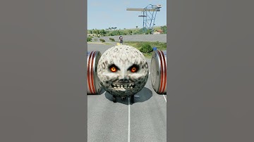 Colourful Long City Buses vs Hydraulic Crush - BeamNG.Drive #shorts #beamngdrive #bus