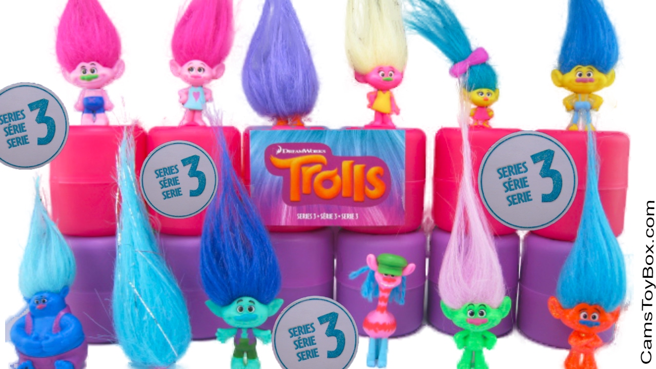 Dreamworks Trolls Blind Bags Series 3 Names Toy Review Toys Surprises Poppy  Branch Smidge 
