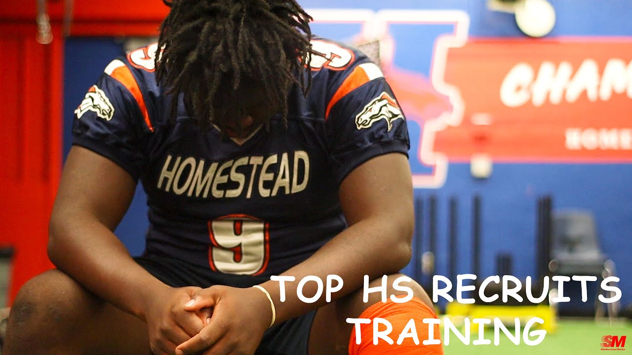 INSANE TOP HIGH SCHOOL FOOTBALL RECRUITS WORKOUT MOTIVATION Homestead SHS YouTube