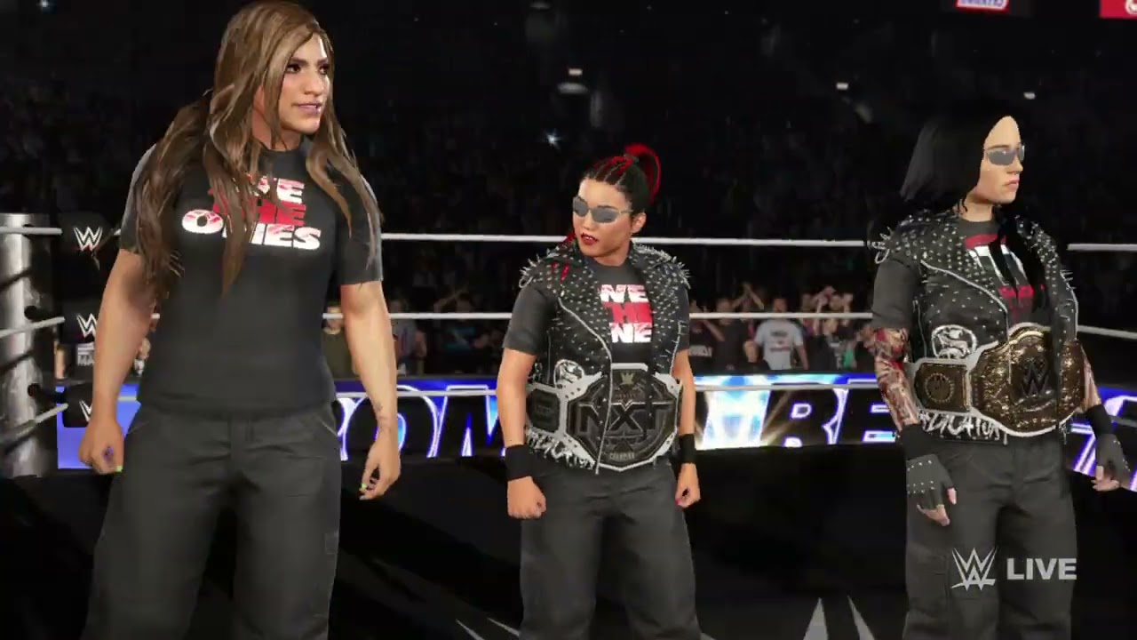 WWE 2K25 - Kayla Boo, Liv Morgan & Raquel Rodriguez vs. Bethenny Frankel - Handicap Match