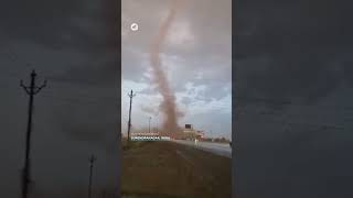 A tornado surprised residents of Surendranagar, India
