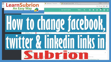 How to change facebook, twitter & linkedin links in subrion