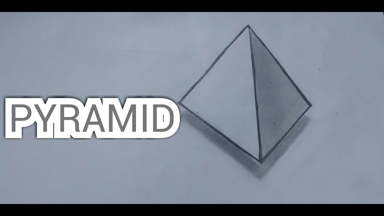 How To Draw A Pyramid Youtube