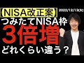 【NISA改正案】つみたてNISA枠3倍増でシミュレーションしてみたらどう変わる?