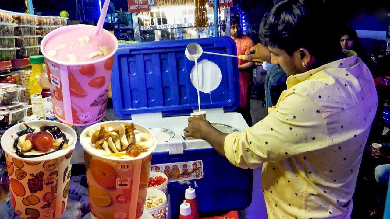 Delicious Dry Fruit Lassi In Visakhapatnam | ड्राई फ्रूट लस्सी स्ट्रीट फ़ूड | Indian Street Food | KikTV Network