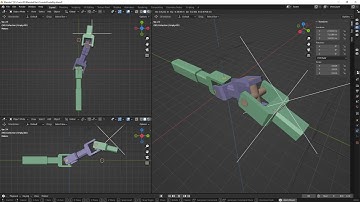 DOUBLE UNIVERSAL JOINT - Blender 3.0 - Locked to and Track to Constraints.