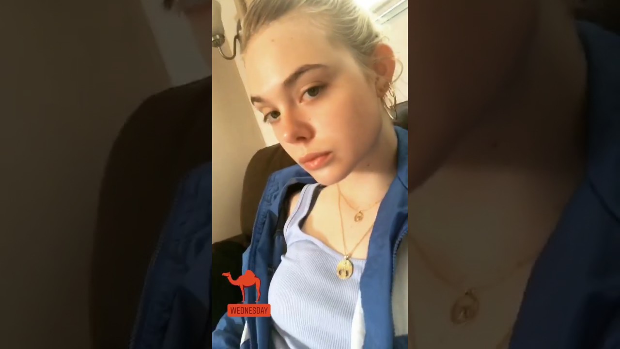 Elle Fanning sends a kiss from instagram stories - YouTube