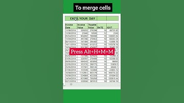 How to merge cells in excel ||Excel #shorts #youtubeshorts #tipsandtricks #tutorial #excel