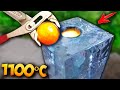 BOLA ARDIENTE GIGANTE A 1100 GRADOS vs BLOQUE DE HIELO