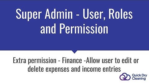 QDC SuperAdmin- Extra permission-Allow user to edit or delete expense and income entries