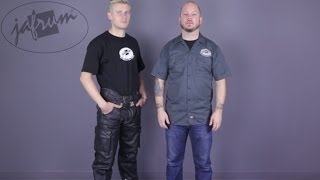 LC004 Leather Cargo Style Motorcycle Chaps Review at Jafrum.com