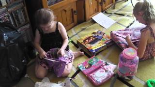 Anna opens presents - Christmas 2012