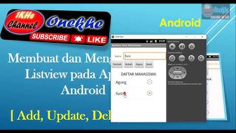 Add, Update, Delete Item ListView Android Eclipse