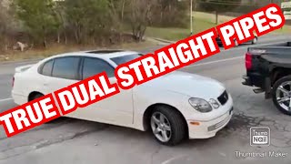 1998 Lexus Gs 400 True Dual Exhaust W Straight Pipes & X Pipe