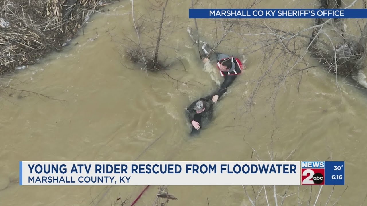 Young ATV rider rescued from floodwater