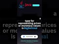 What is right data type to represent prices in Java? #java #shorts #javaprogramming #javatutorial