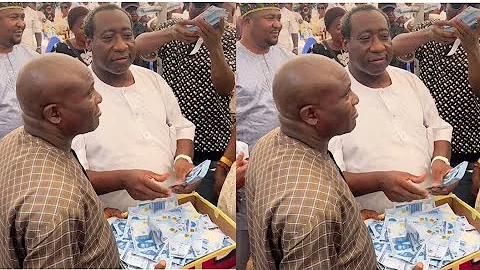 Top Pasuma fan spray huge money on wasiu haruna ishola at an event in lagos