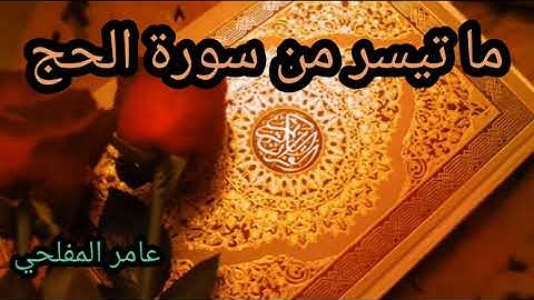ما تيسر من سورة الحج _-_ عامر المفلحي