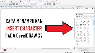 Cara menampilkan Insert Character pada CorelDRAW X7 | Tutorial CorelDRAW X7