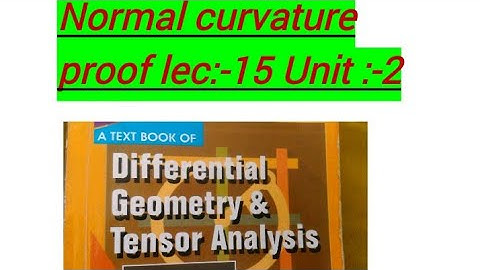 Normal curvature differential geometry..👍👍👍👍