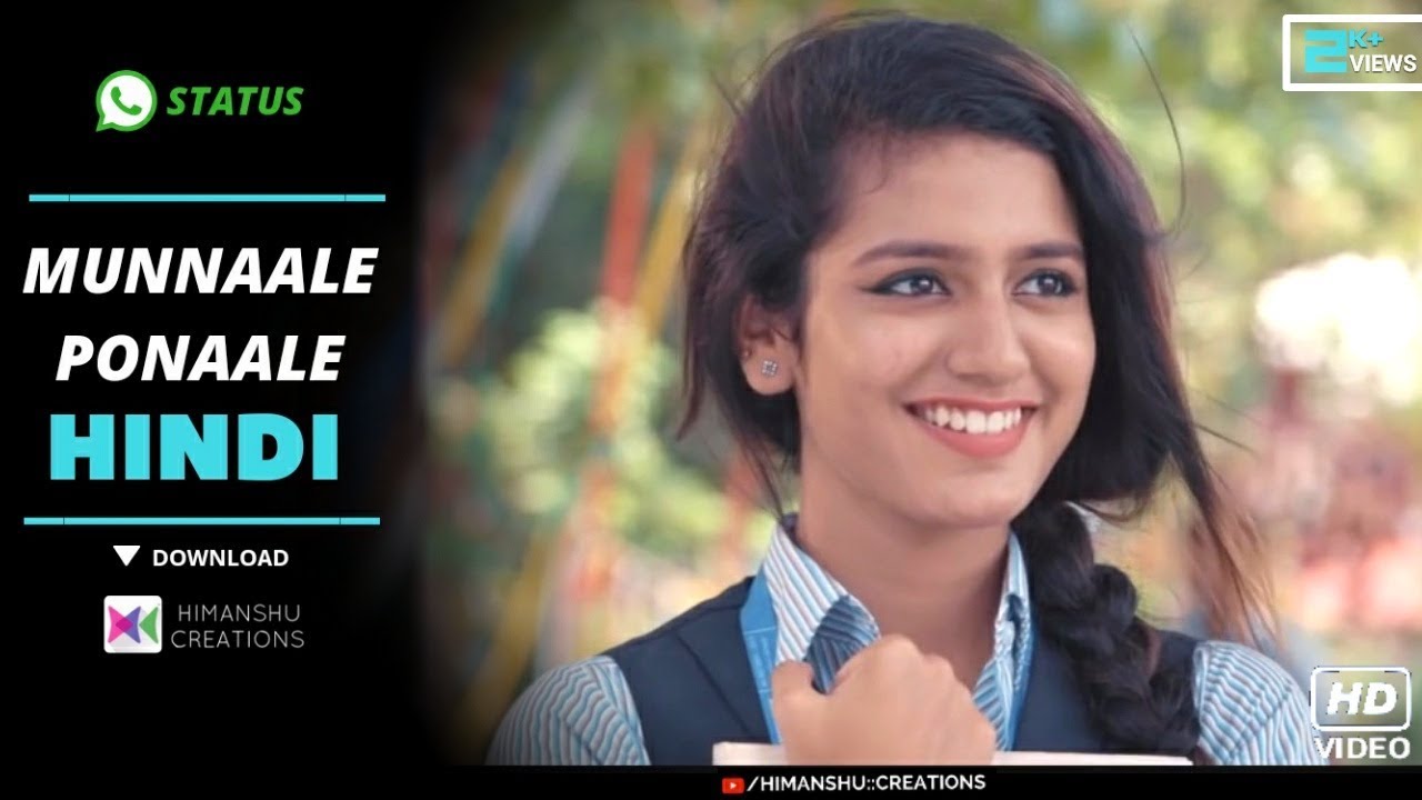 [Hindi] Munnaale Ponaale Priya Prakash Varrier New Best