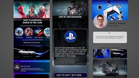 PlayStation UI/UX app design using figma